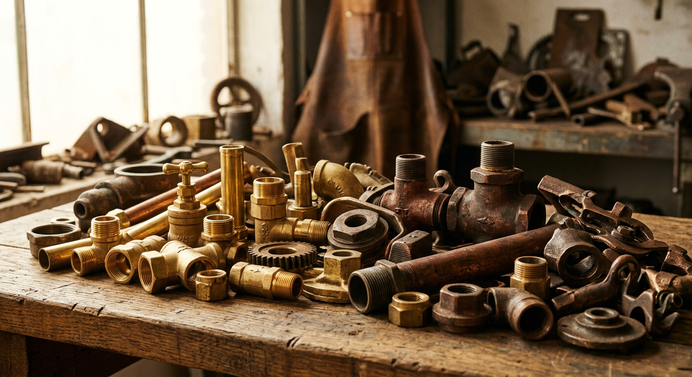 Brass & bronze — yellow, red, valves, turnings